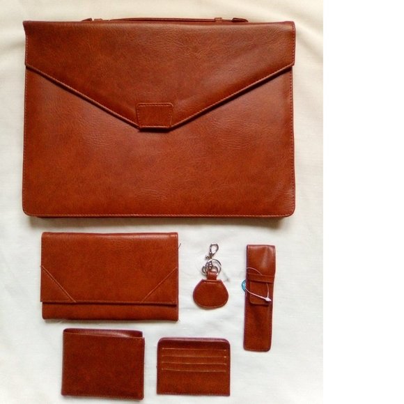 GNBI 5-Piece Business Attach, Checkbook Wallet, Wallet, Key Chain, Penholder Set - Picture 2 of 9